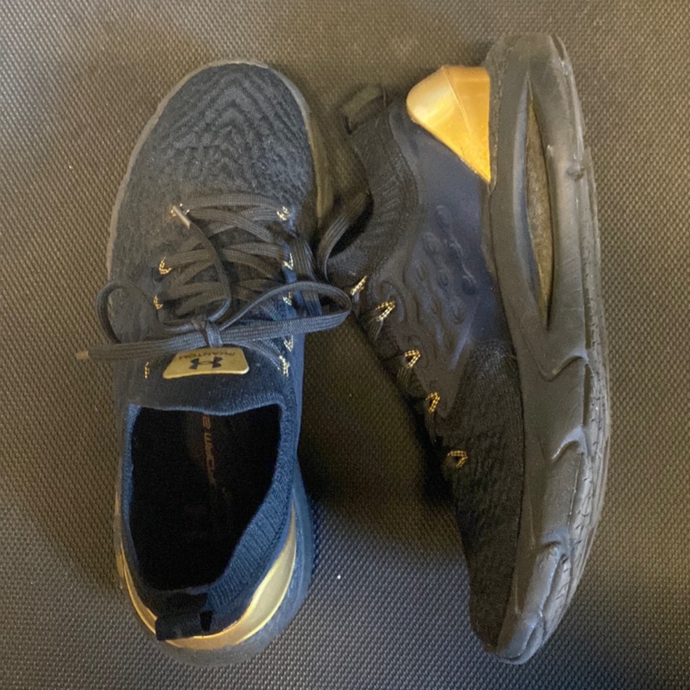 Under Armour Black and Gold Women's Sneakers
